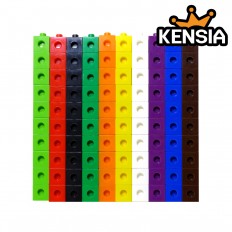 멀티큐브 100pcs 지퍼백 /연결 수막대 교구 연결큐브 수학교구